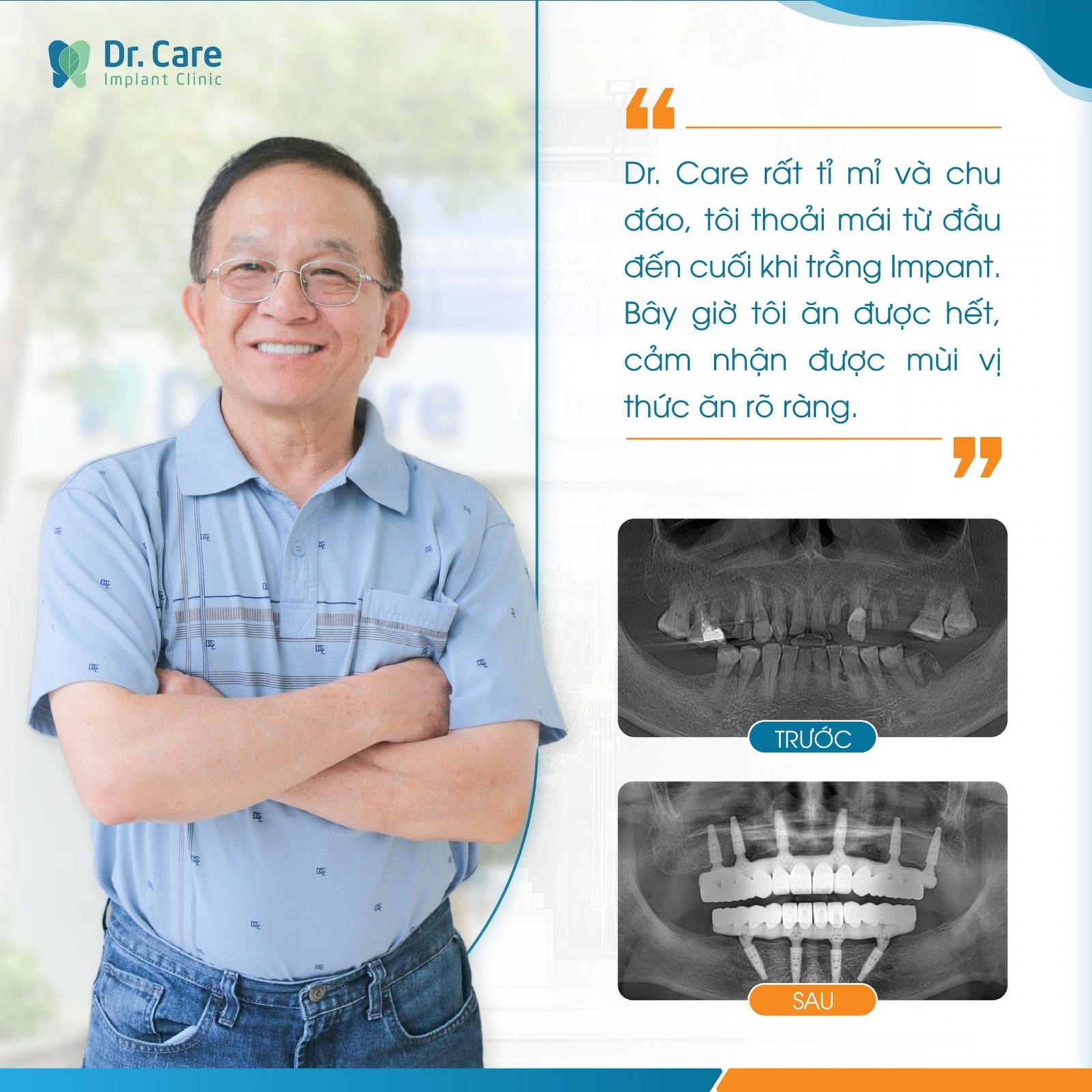 khách hàng trồng răng Implant tại nha khoa Dr. Care