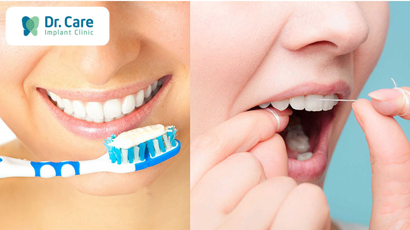 Đánh răng đúng cách kết hợp dùng chỉ nha khoa