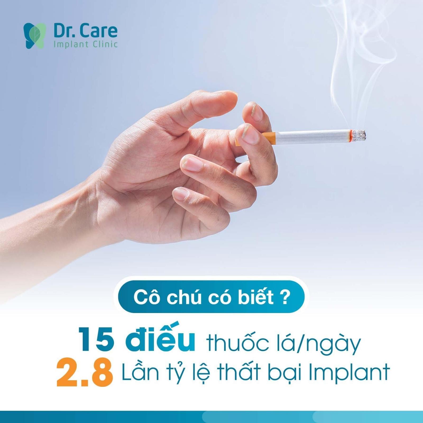 Hút thuốc lá làm tăng tỷ lệ thất bại trồng răng Implant All on - 4