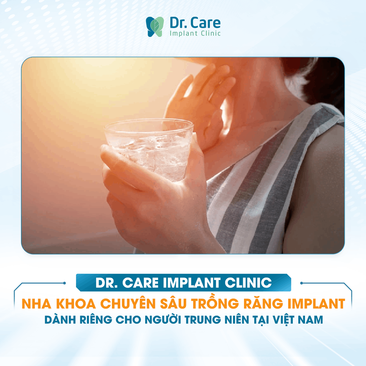 [HỎI ĐÁP BÁC SĨ] - Uống nước đá lạnh khi đang sốt do mọc răng khôn có khiến ổ viêm vùng nướu trầm trọng hơn ở phụ nữ trung niên và nên uống gì thay thế để hạ sốt an toàn?