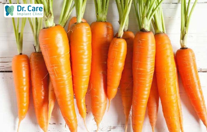 Cà rốt chứa nhiều khoáng chất giúp việc phục hồi răng cực kì hiệu quả