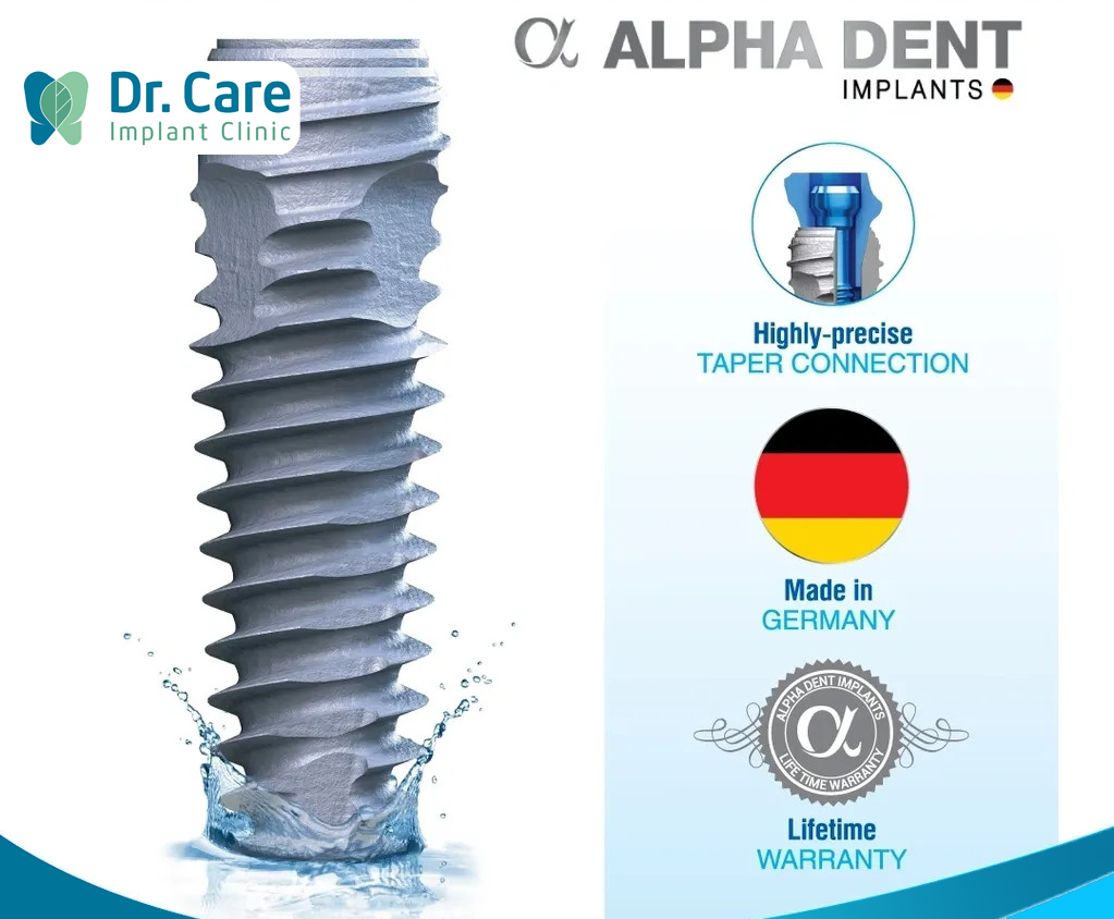 Implant Alphadent - trụ răng đầu tiên trên thế giới có công nghệ xử lý bề mặt đặc biệt 3D Active
