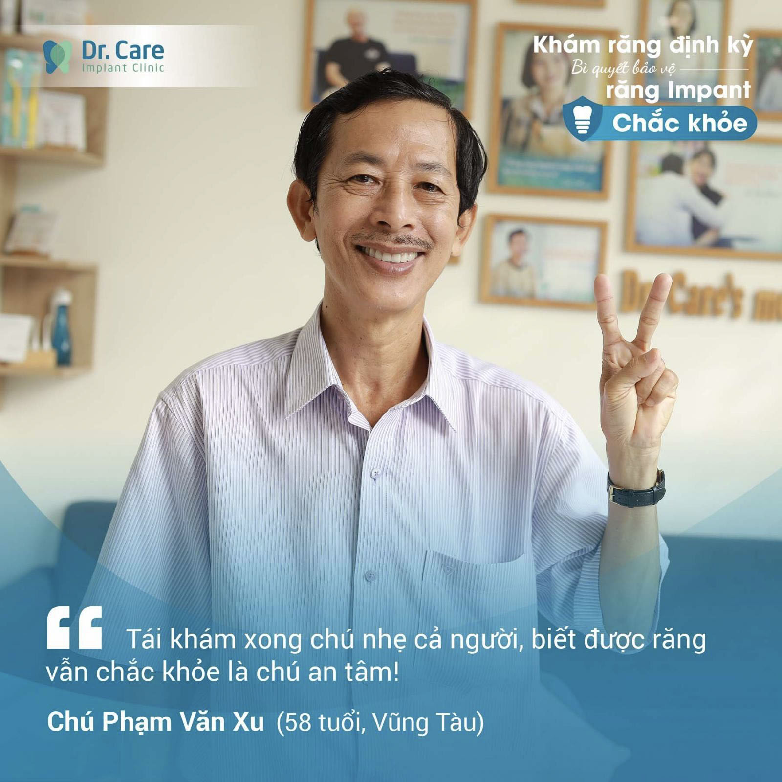 Làm răng Implant có đau không, tùy thuộc vào sự tuân theo chỉ định tái khám và ăn uống của Cô Chú, Anh Chị trong quá trình lành thương