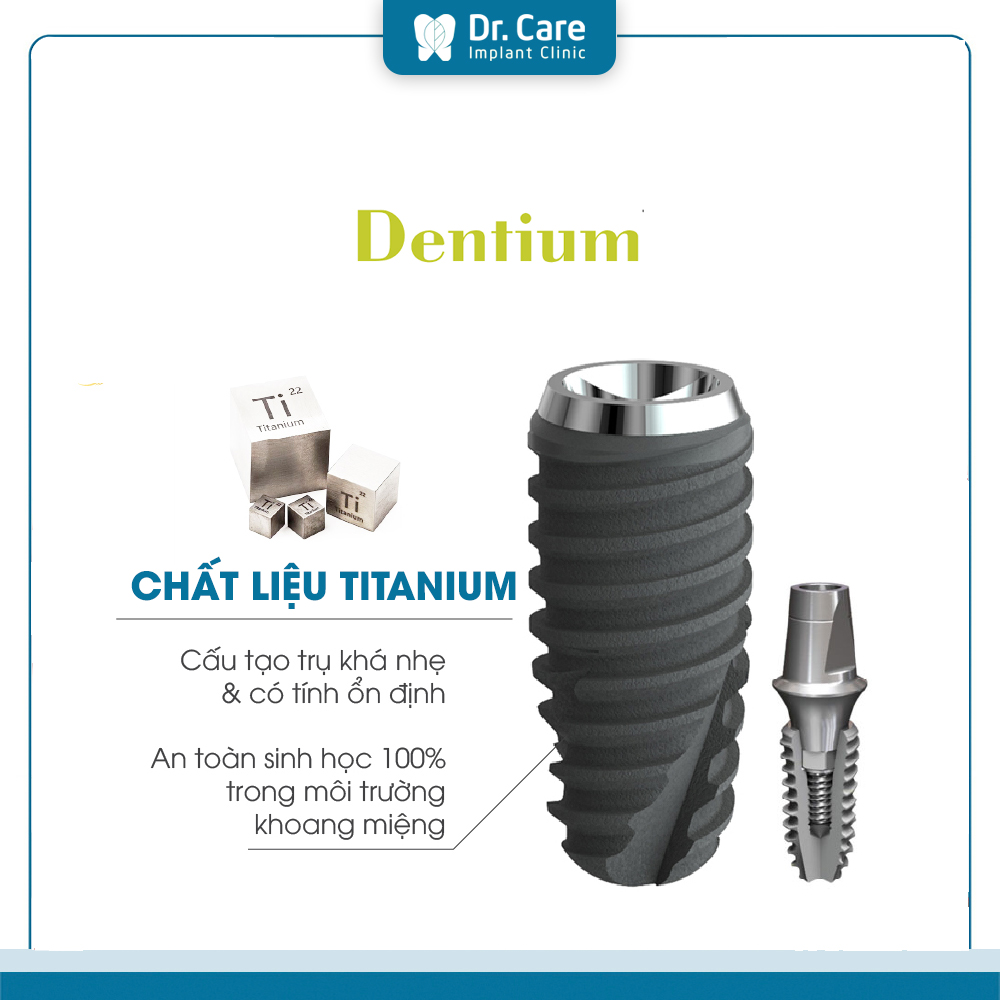 Ưu điểm vượt trội của trụ Implant Dentium Hàn Quốc