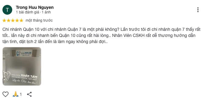 Review Nha khoa Nhân tâm