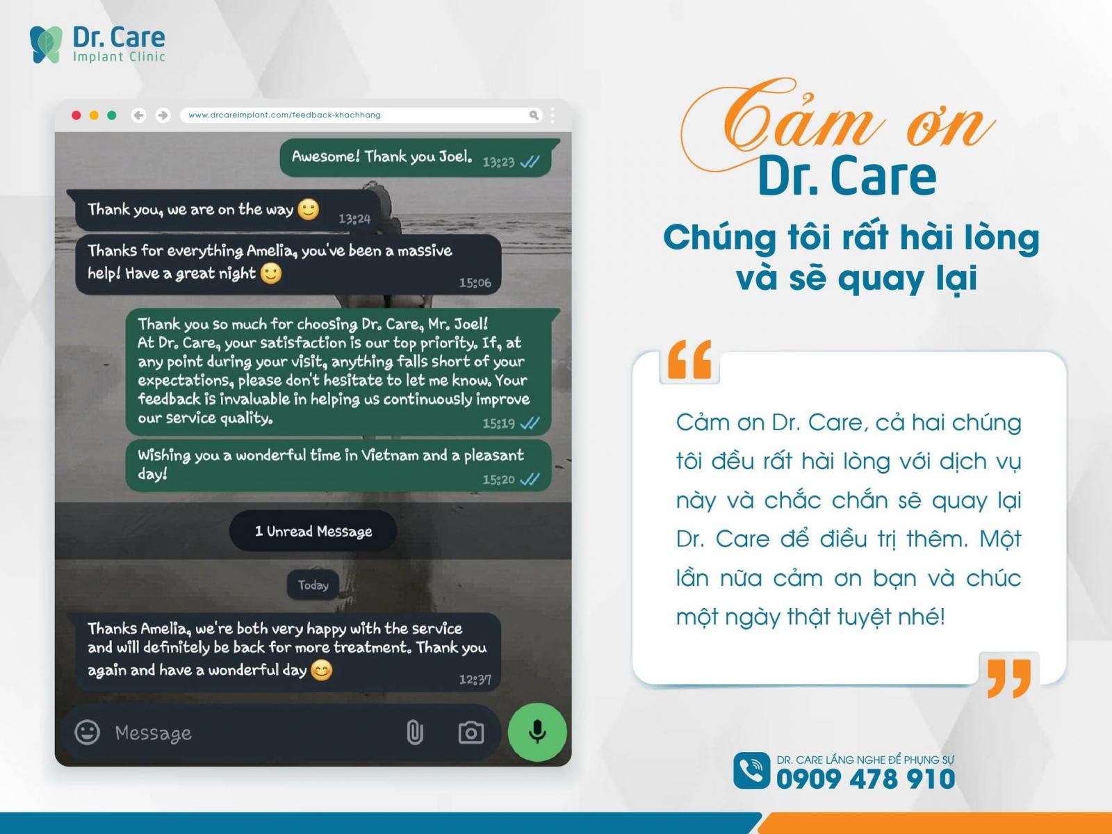khách hàng trồng răng Implant tại nha khoa Dr. Care
