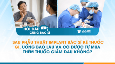 [Hỏi đáp bác sĩ] - Sau phẫu thuật Implant bác sĩ kê thuốc gì, uống bao lâu và có được tự mua thêm thuốc giảm đau không?