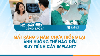 [Hỏi đáp bác sĩ] - Mất răng 3 năm chưa trồng lại ảnh hưởng thế nào đến quy trình cấy Implant?