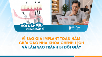 [HỎI ĐÁP BÁC SĨ]: Vì sao giá Implant toàn hàm giữa các nha khoa chênh lệch và làm sao tránh bị đội giá?