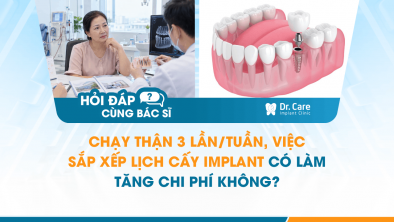 [HỎI ĐÁP BÁC SĨ]: Chạy thận 3 lần/tuần, việc sắp xếp lịch cấy Implant có làm tăng chi phí không?