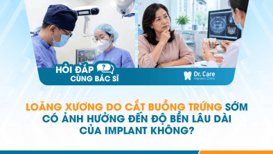 [HỎI ĐÁP BÁC SĨ]: Loãng xương do cắt buồng trứng sớm có ảnh hưởng đến độ bền lâu dài của Implant không?